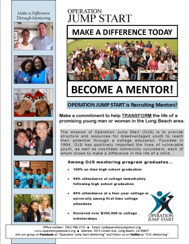 operation jump start k12 academics mentor recruitment flyer